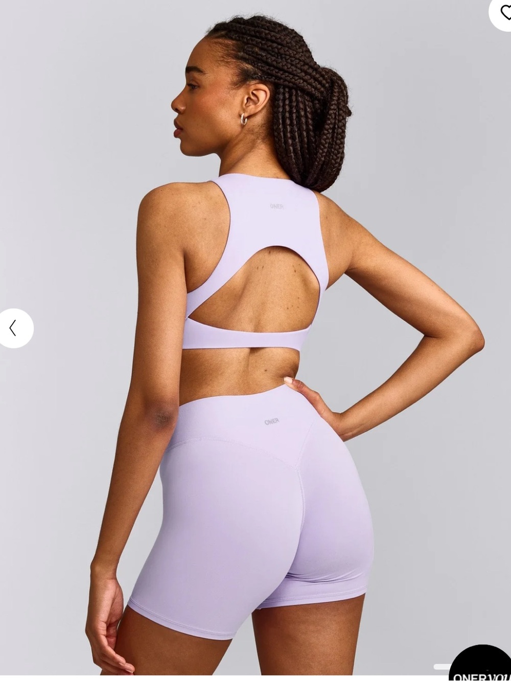 NEW! Oner Active Lavender Purple Soft Motion High Neck Sports Bra Medium